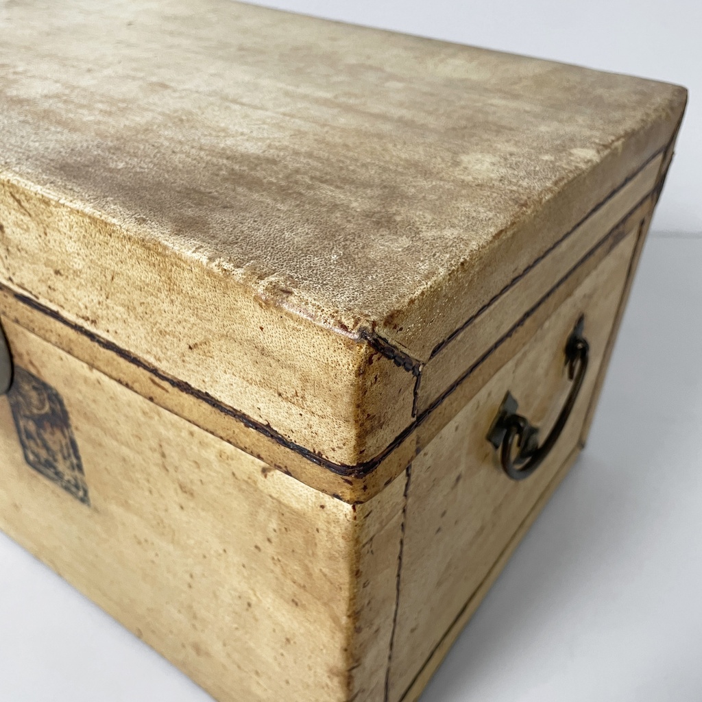 Scatola in legno e carta, 1950 ca.