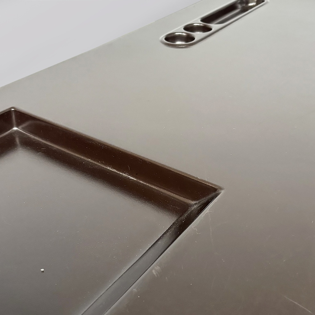 Scrivania in metallo e plastica di 2 INN, 1970 ca.