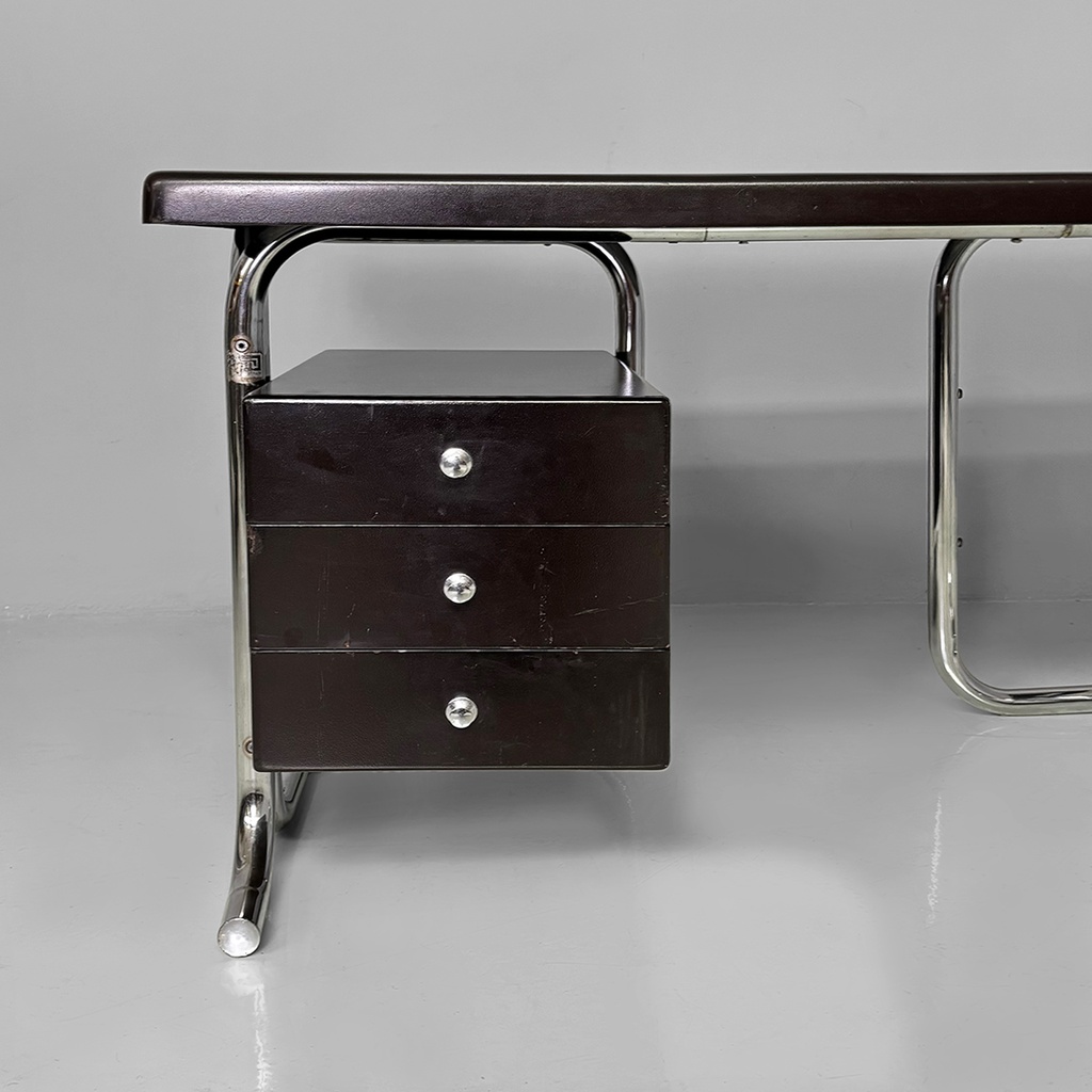 Scrivania in metallo e plastica di 2 INN, 1970 ca.