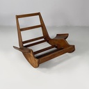 Poltrone in legno e tessuto bianco, 1970 ca.