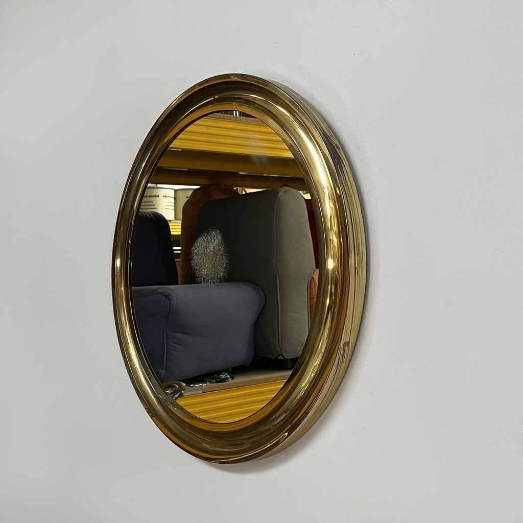 Specchio da parete in ottone, 1950 ca.