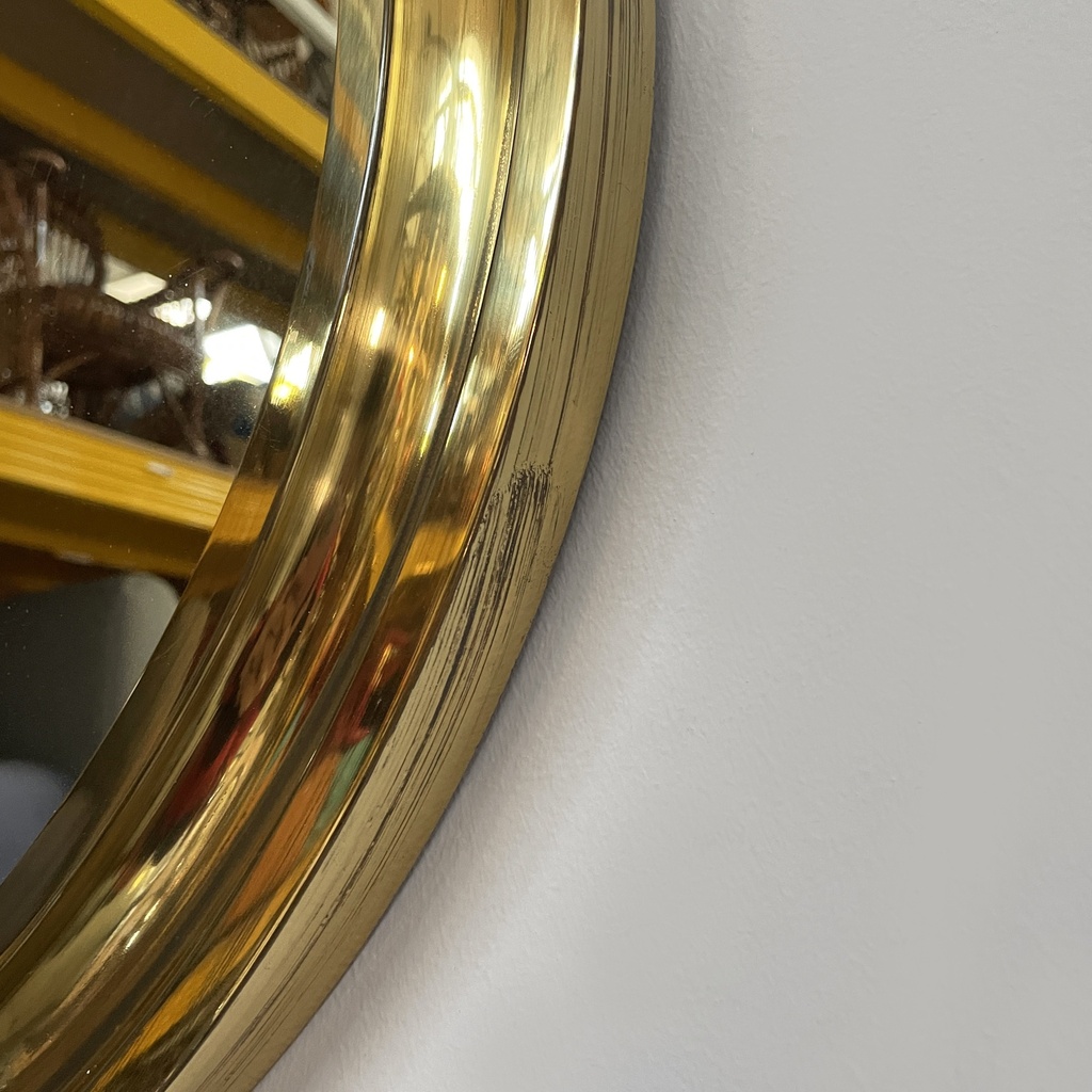 Specchio da parete in ottone, 1950 ca.