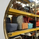 Specchio da parete in ottone, 1950 ca.