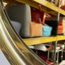 Specchio da parete in ottone, 1950 ca.