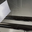 Tavolo da pranzo in vetro fumè e acciaio, 1970 ca.