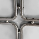 Tavolo da pranzo in vetro fumè e acciaio, 1970 ca.