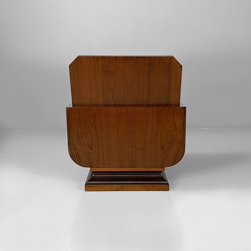 Poltrone in legno e finta pelle bianca, 1930 ca.