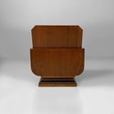 Poltrone in legno e finta pelle bianca, 1930 ca.