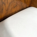 Poltrone in legno e finta pelle bianca, 1930 ca.