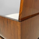 Poltrone in legno e finta pelle bianca, 1930 ca.