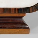 Poltrone in legno e finta pelle bianca, 1930 ca.