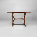 Tavoli da pranzo in legno e ottone, 1930 ca.