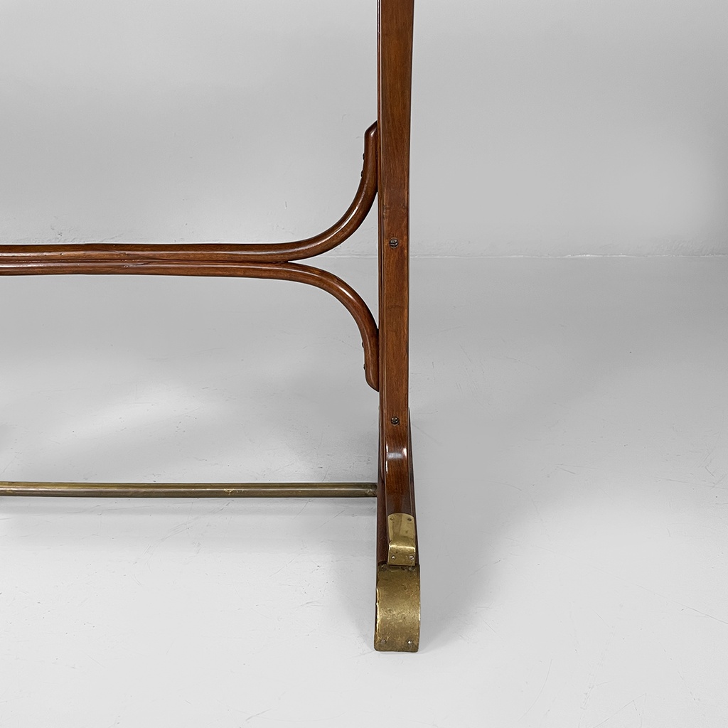 Tavoli da pranzo in legno e ottone, 1930 ca.