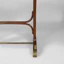 Tavoli da pranzo in legno e ottone, 1930 ca.