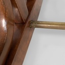 Tavoli da pranzo in legno e ottone, 1930 ca.