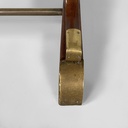 Tavoli da pranzo in legno e ottone, 1930 ca.