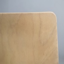 Sedia in legno chiaro e metallo, 1980 ca.