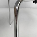 Sedia in legno chiaro e metallo, 1980 ca.