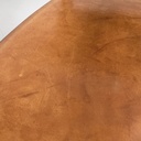 Sedie in legno nero e pelle marrone, 1980 ca.