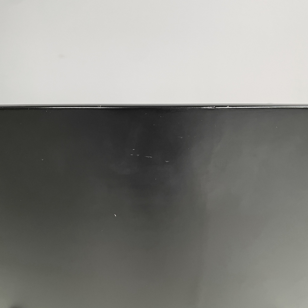 Sedie in legno nero e pelle marrone, 1980 ca.