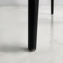 Sedie in legno nero e pelle marrone, 1980 ca.