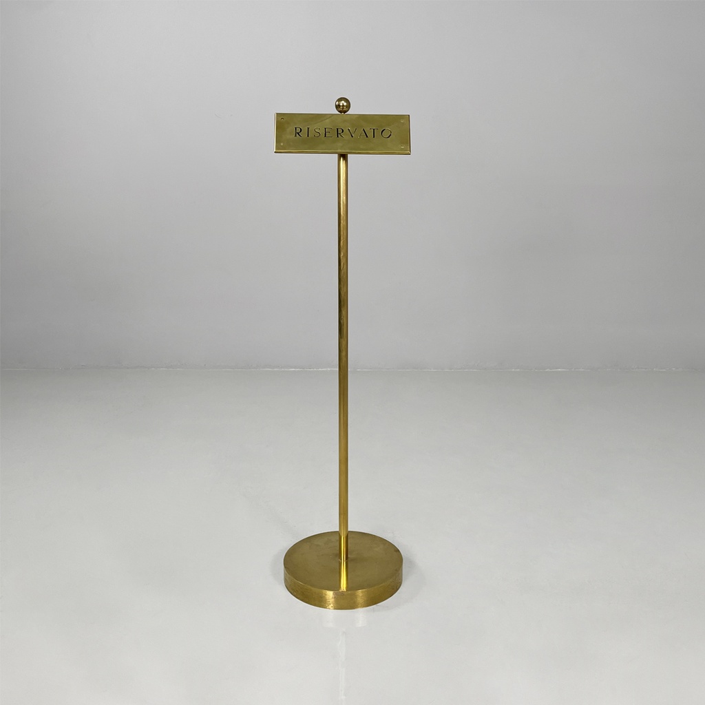 Cartello in ottone, 1980s