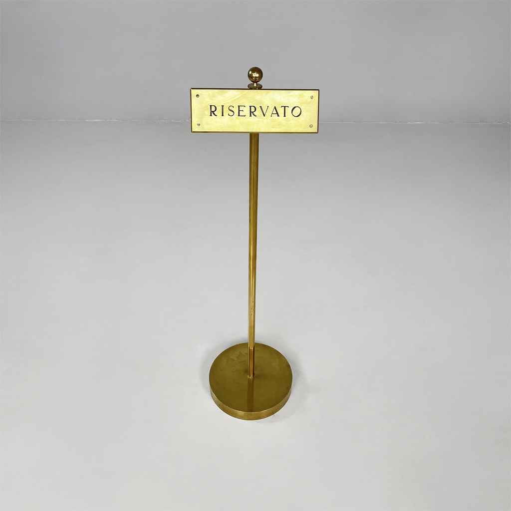 Cartello in ottone, 1980s