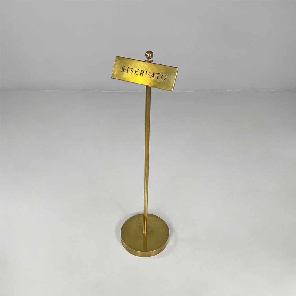 Cartello in ottone, 1980s