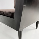 Poltrone in legno e velluto marrone, 1940 ca. 