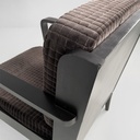 Poltrone in legno e velluto marrone, 1940 ca. 