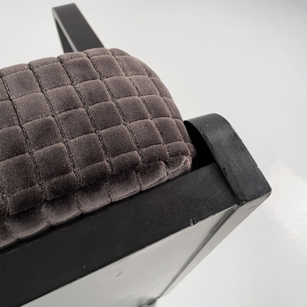 Poltrone in legno e velluto marrone, 1940 ca. 