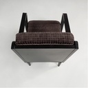 Poltrone in legno e velluto marrone, 1940 ca. 