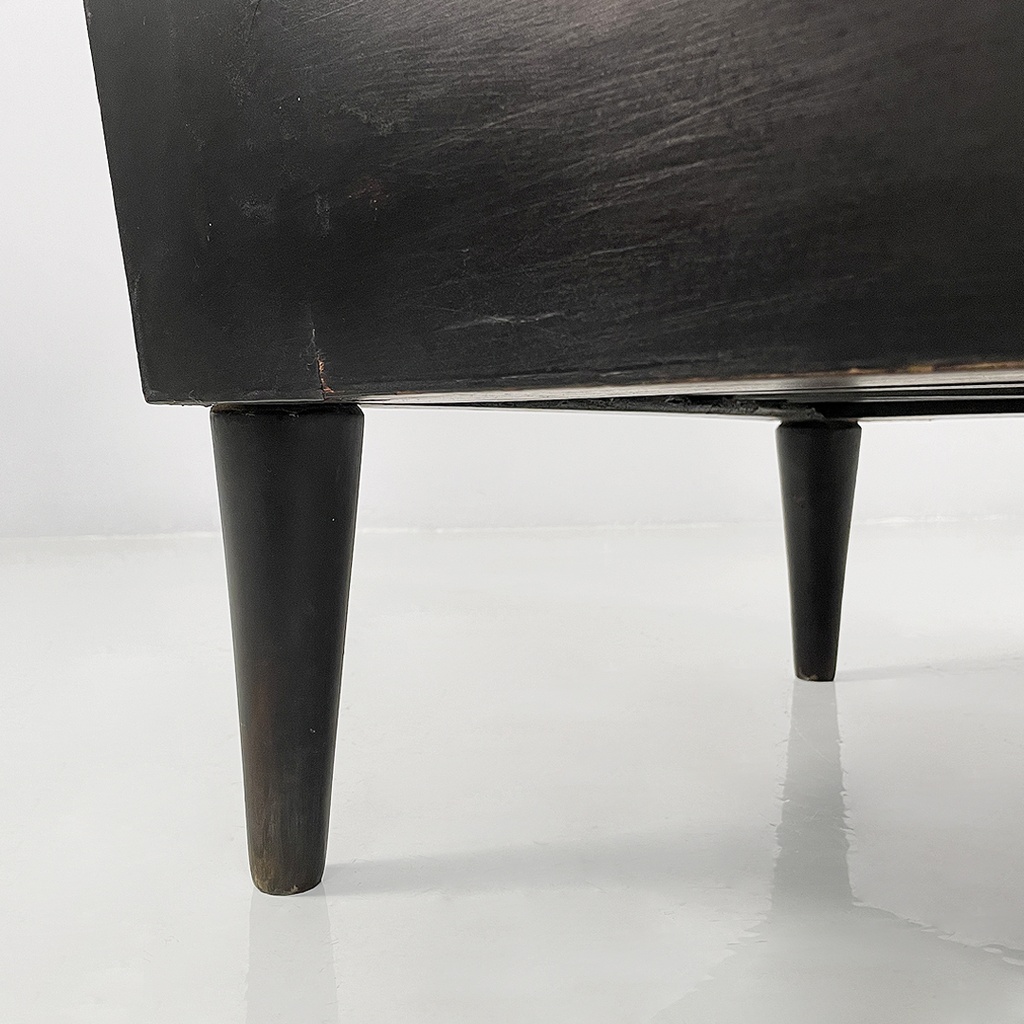 Poltrone in legno e velluto marrone, 1940 ca. 