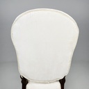 Poltrone in legno e tessuto bianco, 1930 ca.