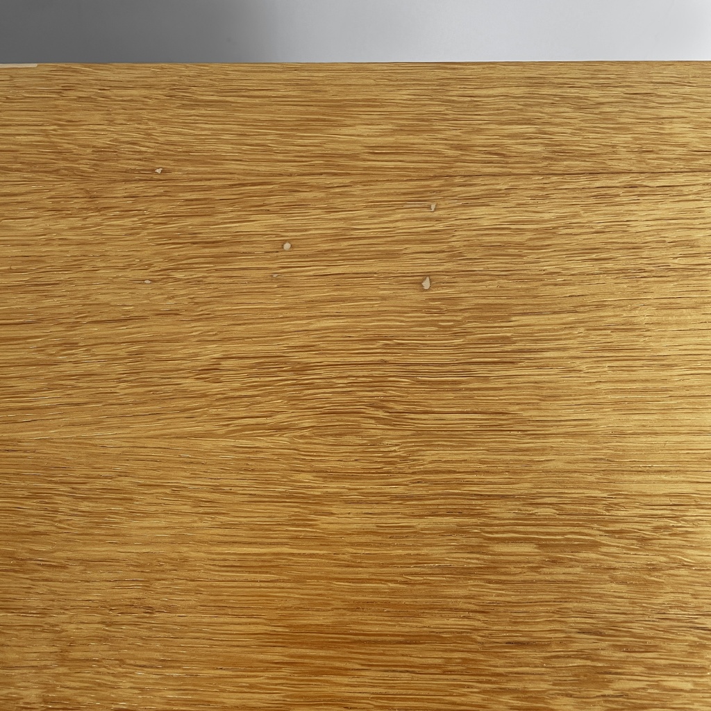 Cassettiera in legno e rattan, 1960 ca.