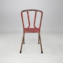 Sedie in metallo rosso, 1940 ca.