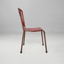 Sedie in metallo rosso, 1940 ca.