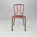 Sedie in metallo rosso, 1940 ca.