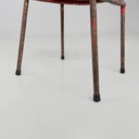 Sedie in metallo rosso, 1940 ca.