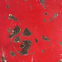 Sedie in metallo rosso, 1940 ca.