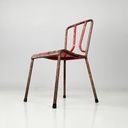 Sedie in metallo rosso, 1940 ca.