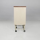 Cassettiera in metallo con ruote, 1950 ca.