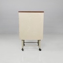 Cassettiera in metallo con ruote, 1950 ca.