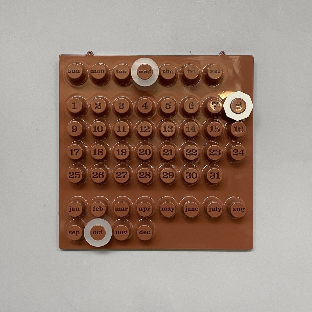 Calendario da parete Moka Mousse di Giorgio Della Beffa per Ring A Date, 2025