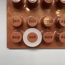 Calendario da parete Moka Mousse di Giorgio Della Beffa per Ring A Date, 2025