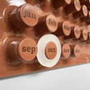 Calendario da parete Moka Mousse di Giorgio Della Beffa per Ring A Date, 2025