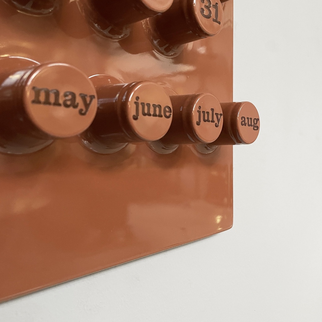 Calendario da parete Moka Mousse di Giorgio Della Beffa per Ring A Date, 2025