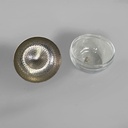 Contenitore in metallo e vetro, 1950 ca.