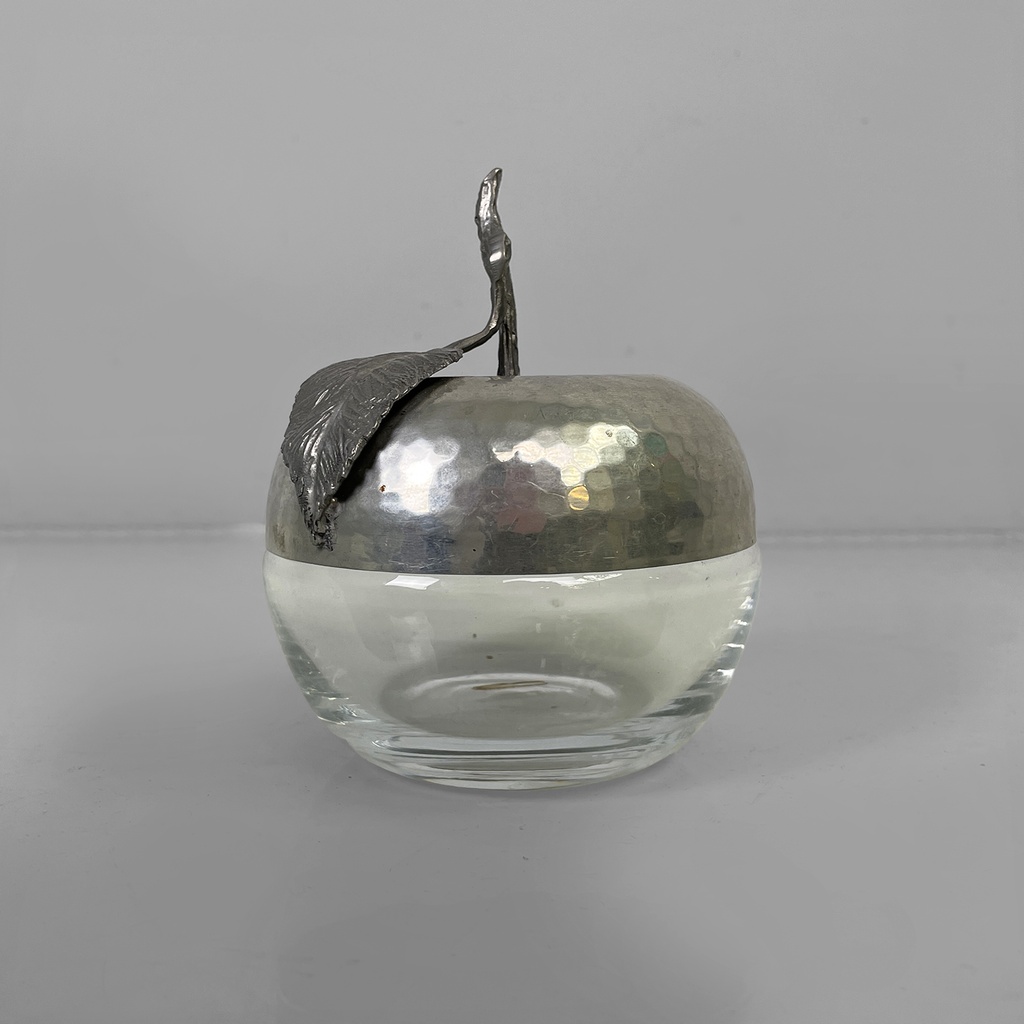 Contenitore in metallo e vetro, 1950 ca.