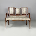 Panca in tessuto e legno, 1930 ca.